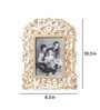 White Engineered Wood Wall Wooden Carved Rectangle Photo Frame