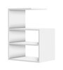 Cubical White Engineered Wood Wall Shelf