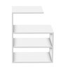 Cubical White Engineered Wood Wall Shelf