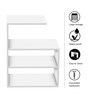 Cubical White Engineered Wood Wall Shelf