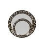 White Ethnic Motifs Melamine 18 Pcs Dinner Sets