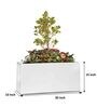 White Extra Large Fiberglass Rectangle Shape Floor Planter
