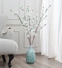 White Fabric Cherry Blossom Flower Sticks Artificial Flowers