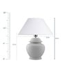 Ciaro White Fabric Shade Night Lamp With Ceramic Base
