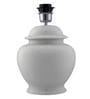 Ciaro White Fabric Shade Night Lamp With Ceramic Base