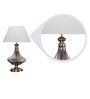 Shizen White Fabric Shade Night Lamp With Metal Base