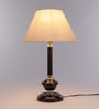 White Fabric Designer Table Lamp