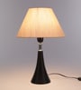 Crawler White Fabric Shade Night Lamp With Metal Base