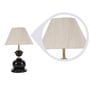 Faraday White Fabric Shade Night Lamp With Metal Base