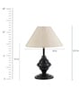 Manchester White Fabric Shade Night Lamp With Metal Base