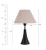 Crawler White Fabric Shade Night Lamp With Metal Base