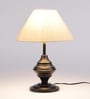 Manchester White Fabric Shade Night Lamp With Metal Base
