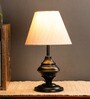 White Fabric Designer Table Lamp
