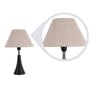 Crawler White Fabric Shade Night Lamp With Metal Base