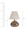 Fauci White Fabric Shade Night Lamp With Teracotta Base