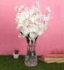 White Fabric Orchid Artificial Flowers