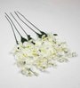 White Fabric Orchid Artificial Flowers