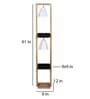 White Fabric Shade Floor Lamp With Brown & Black Base
