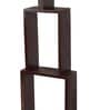 Canvas White Fabric Shade Shelf Floor Lamp With Wood Base