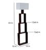 Victoria White Fabric Shade Shelf Floor Lamp With Wood Base