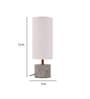 Groove White Fabric Shade Table Lamp With Marble Base