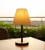 White Fabric Shade Table Lamp, Minimalist Bedside Lamp with Metal Base for Bedroom, Living Room & Study
