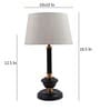 Demis White Fabric Shade Night Lamp With Metal Base