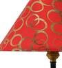 White Fabric Shade Table Lamp With Black Base
