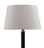Demis White Fabric Shade Night Lamp With Metal Base