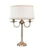 Bolanzo White Fabric Shade Table Lamp With Brass Base