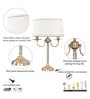 Bolanzo White Fabric Shade Table Lamp With Brass Base