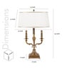 White Fabric Shade Table Lamp With Gold Base