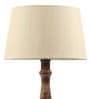 White Fabric Shade Table Lamp with Pink and Brown Base