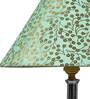 White Fabric Shade Table Lamp With White Base
