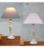 Fizz White Fabric Shade Night Lamp With Metal Base