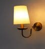 White Fabric Shade Wall Lamp