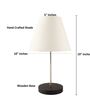 White Fabric Shade with Modern Silver & Black Table Lamp for Bedroom & Living Room