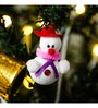 White Fabric Snowman Hanging (Set of 6)