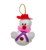White Fabric Snowman Hanging (Set of 6)