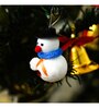 White Fabric Snowman Hanging (Set of 6)