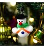 White Fabric Snowman Hanging (Set of 6)