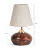 Elvis White Fabric Shade Night Lamp With Teracotta Base