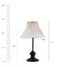 Alper White Fabric Shade Night Lamp With Metal Base