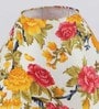 Petunia White Fabric Printed Lampshade
