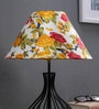 Petunia White Fabric Printed Lampshade