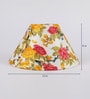 Petunia White Fabric Printed Lampshade