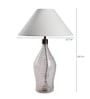 Catania White Fabric Shade Night Lamp With Glass Base