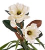 White Faux Leather Magnolia Serenade Arrangement Pot With Flower