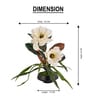 White Faux Leather Magnolia Serenade Arrangement Pot With Flower