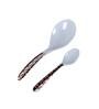 Floral 40 Pcs Black & White Melamine Dinnerware Set
